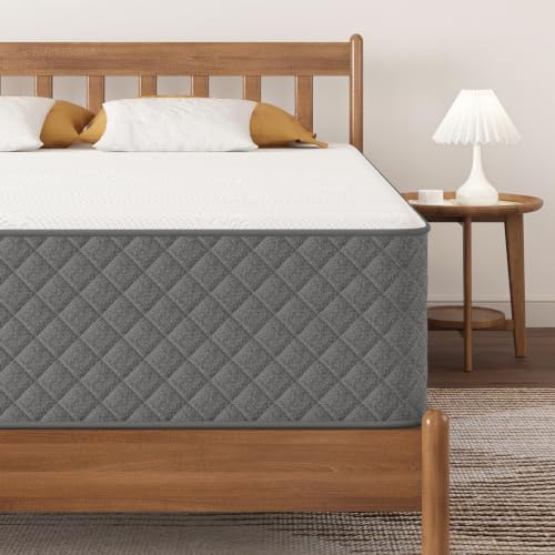 PurrJoys Full Mattress, 12 Inch Cooling-Gel Memory Foam and Pocket Spring Hybrid Mattress, Full Size Mattress in a Box, CertiPUR-US Certified, Medium Firm, Double Mattress