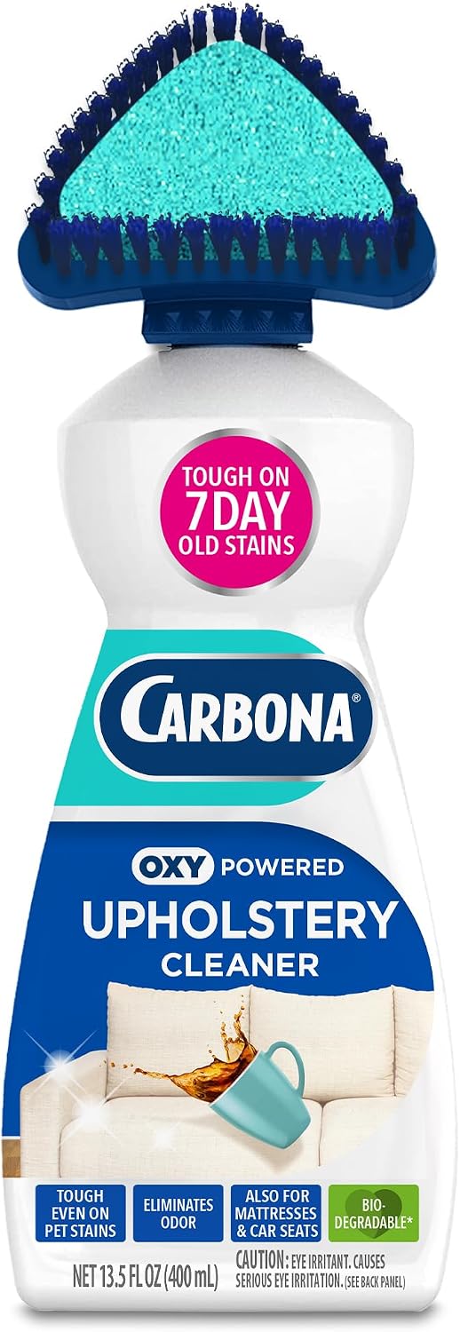 Carbona Oxy Powered Upholstery Cleaner with Brush &amp; Sponge (13.5 Fl...